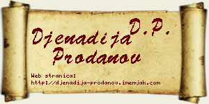 Đenadija Prodanov vizit kartica